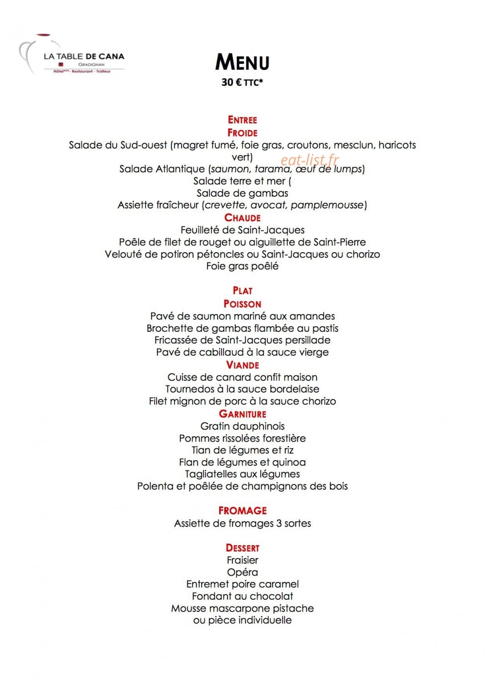 La Table de Cana — carte page 2