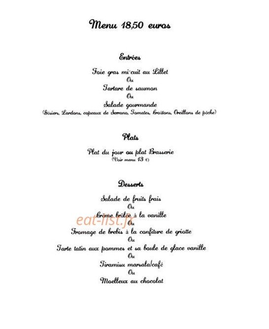 La Villa Bersol — carte page 1