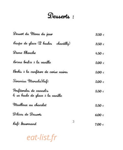 La Villa Bersol — carte page 6