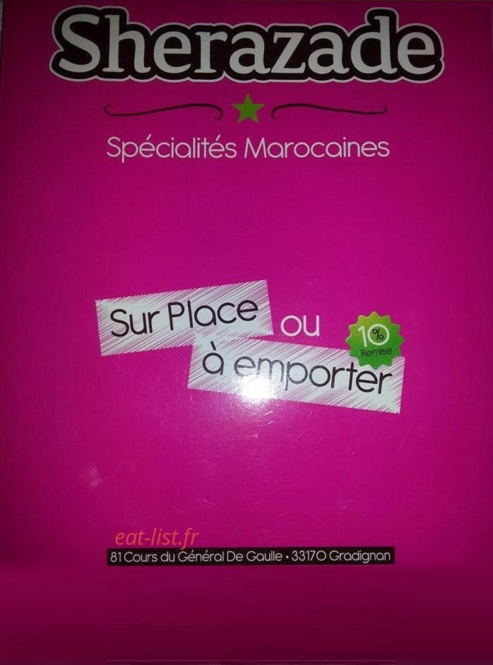 Le Sherazade — carte page 1