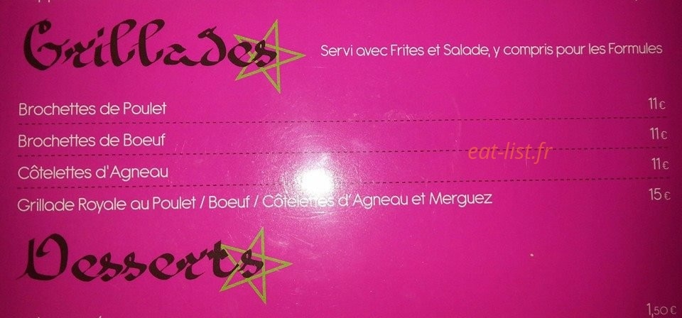 Le Sherazade — carte page 4