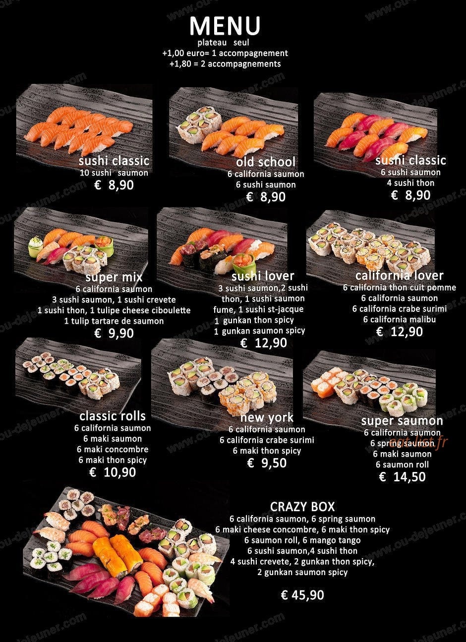 Sushi fou — carte page 7