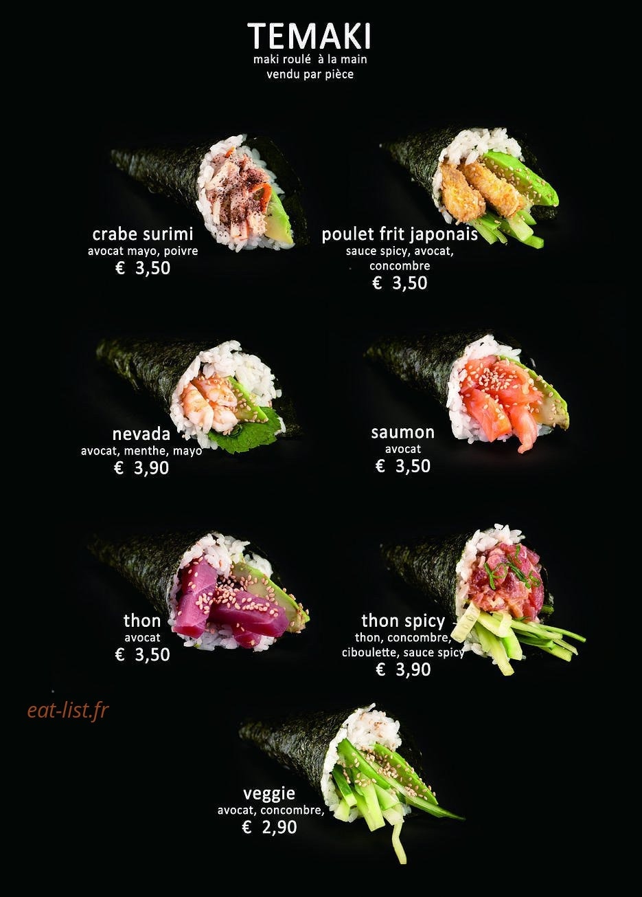 Sushi fou — carte page 6