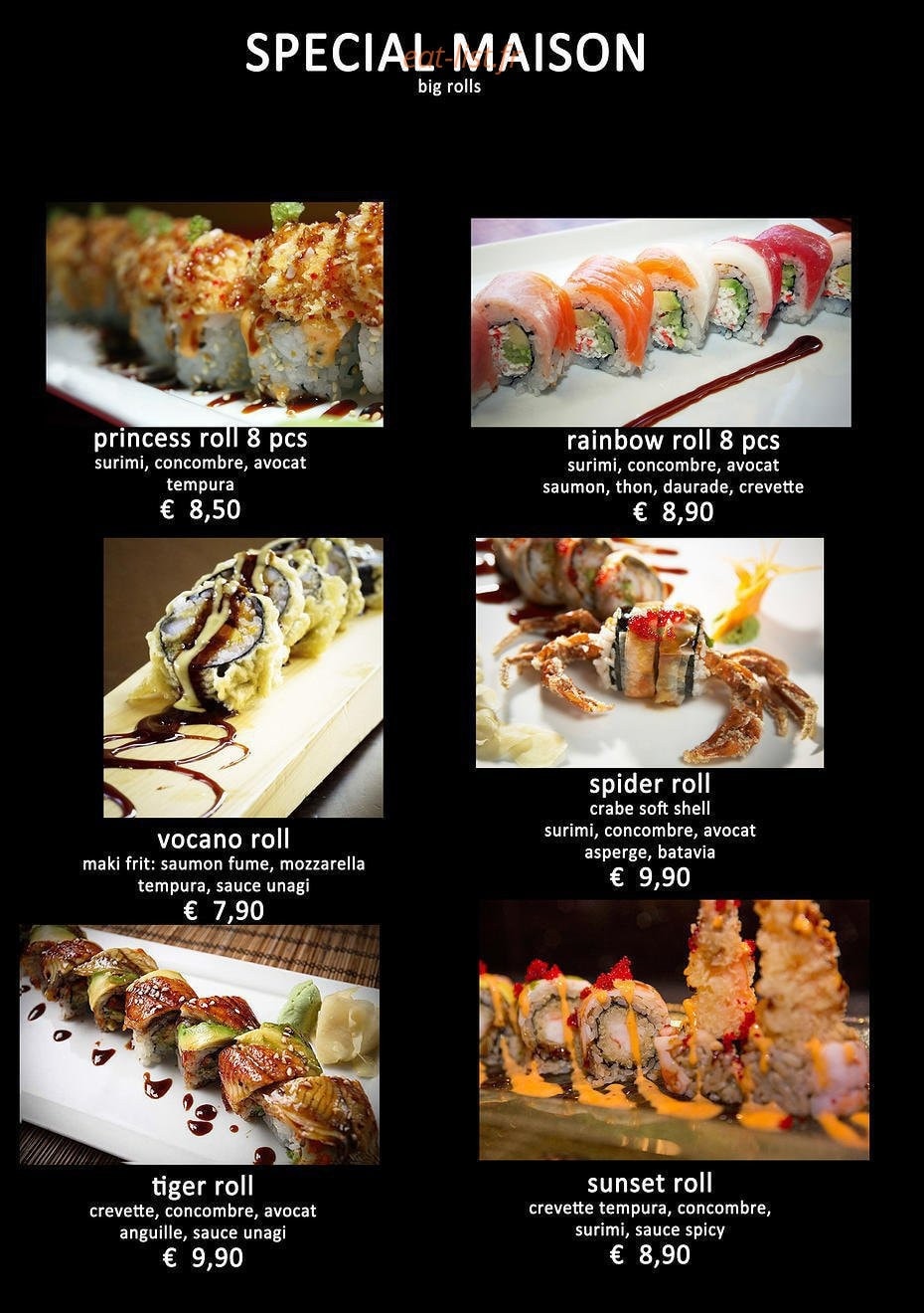 Sushi fou — carte page 9