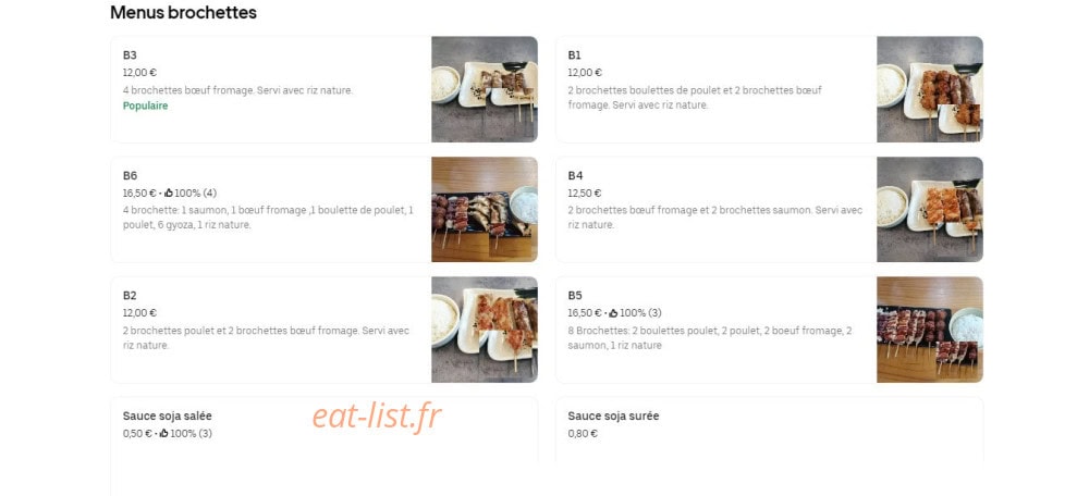 Sushi Toki — carte page 2