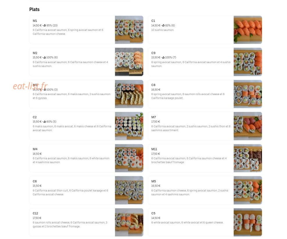 Sushi Toki — carte page 3