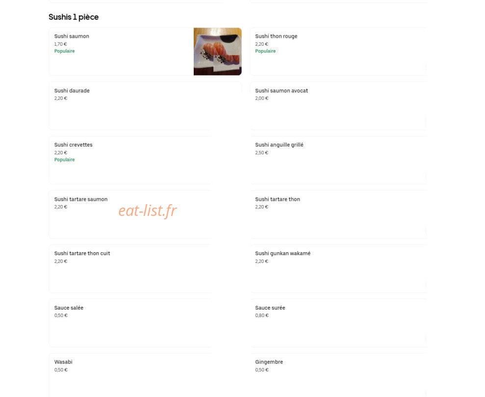 Sushi Toki — carte page 8