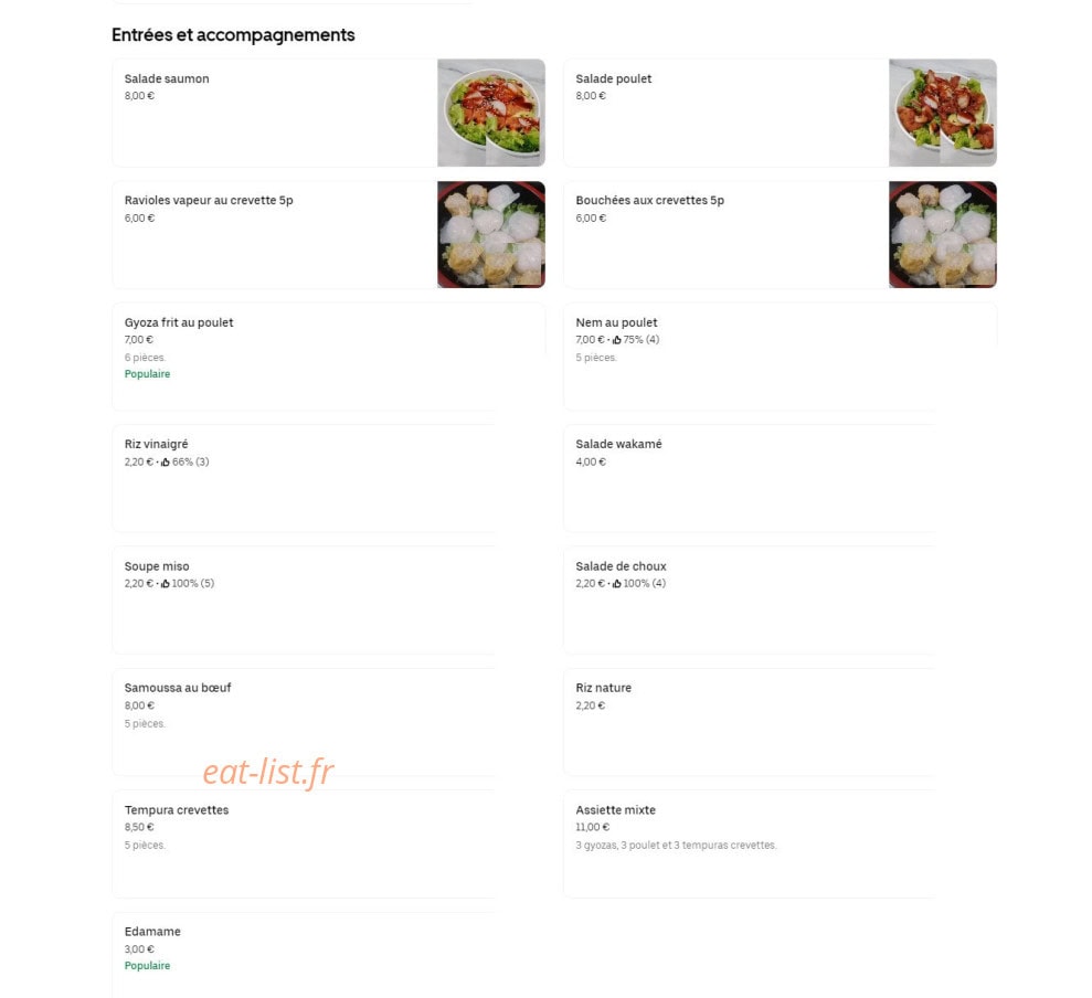 Sushi Toki — carte page 1