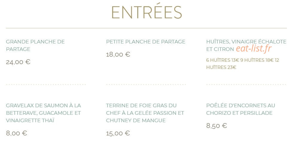 Café Rostand — carte page 1