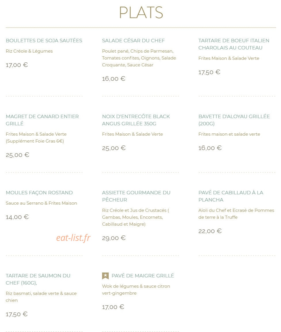 Café Rostand — carte page 2