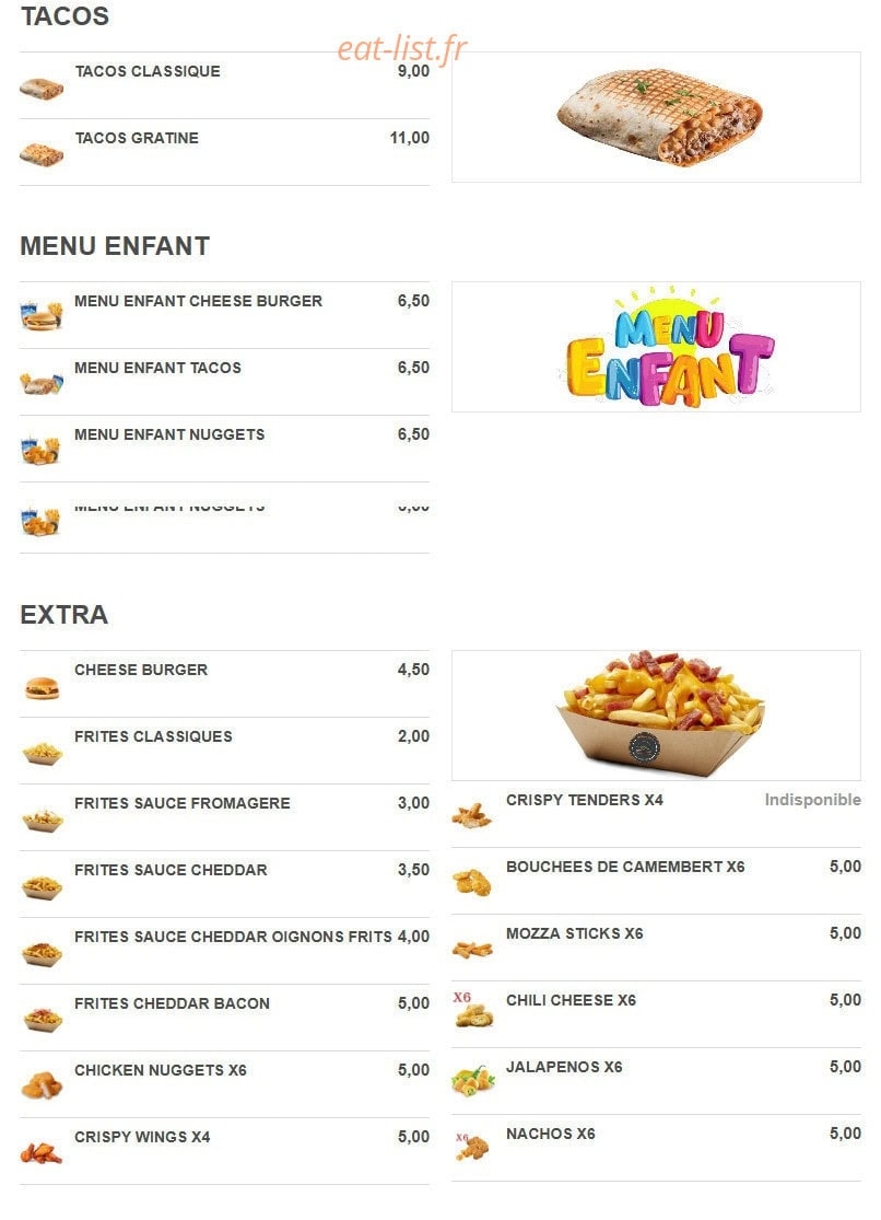 Délices Bro’z — carte page 2