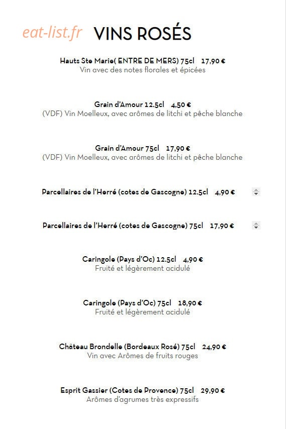 Grill du Haillan — carte page 8