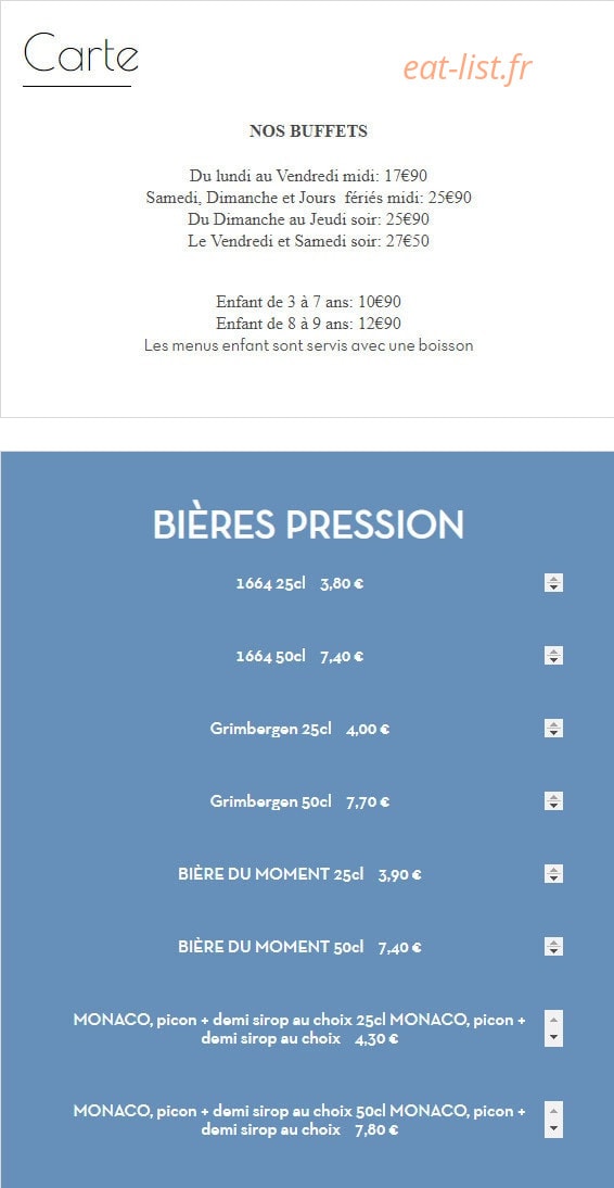 Grill du Haillan — carte page 1