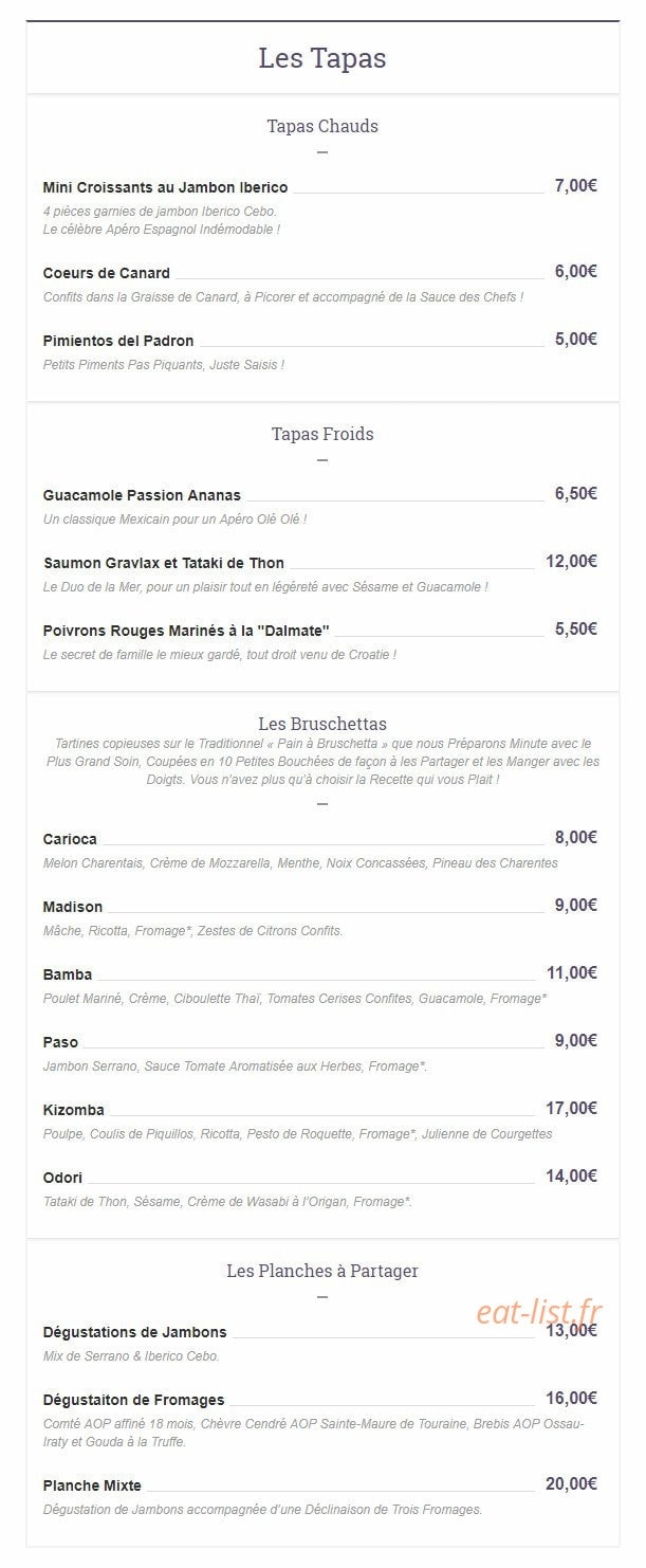 L'Atelier — carte page 2
