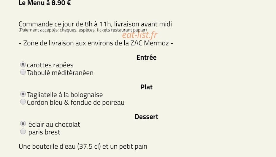 La Boîte — carte page 1