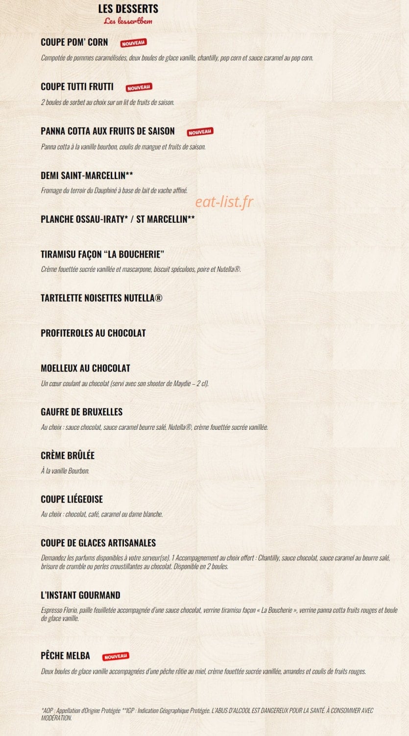 La Boucherie — carte page 7