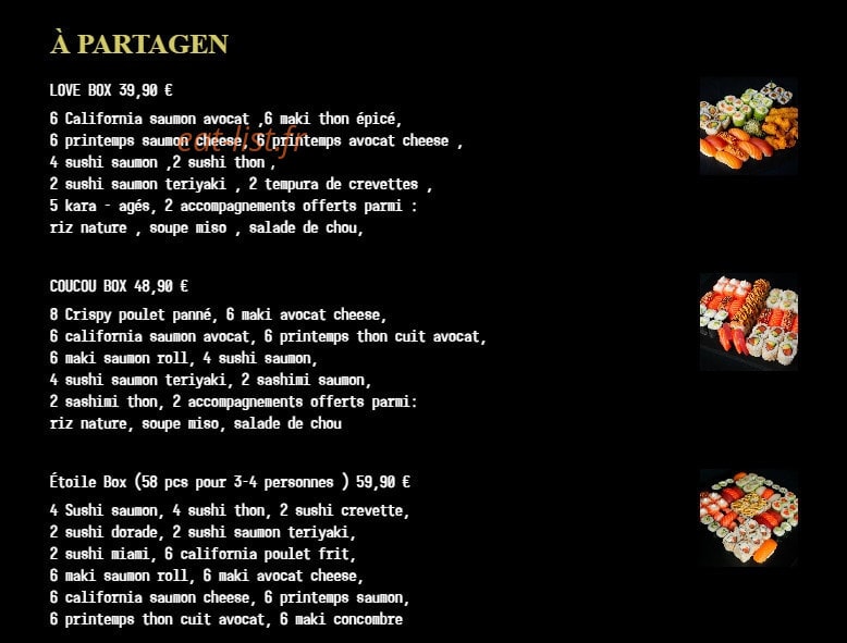 Sushi Étoile — carte page 7