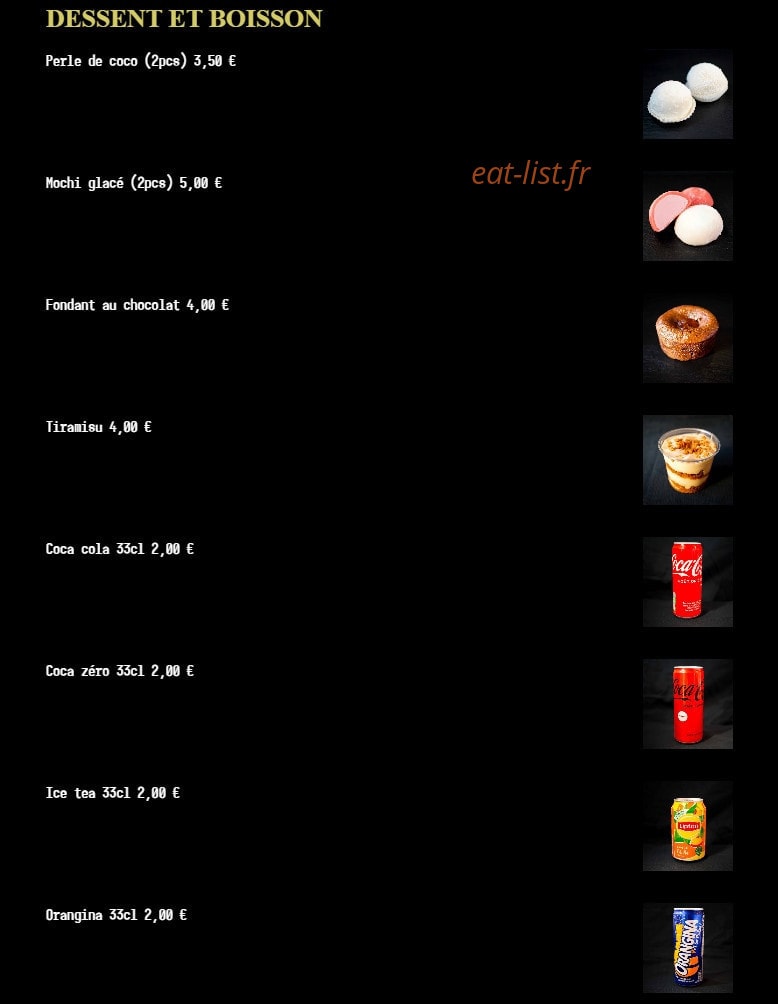 Sushi Étoile — carte page 13