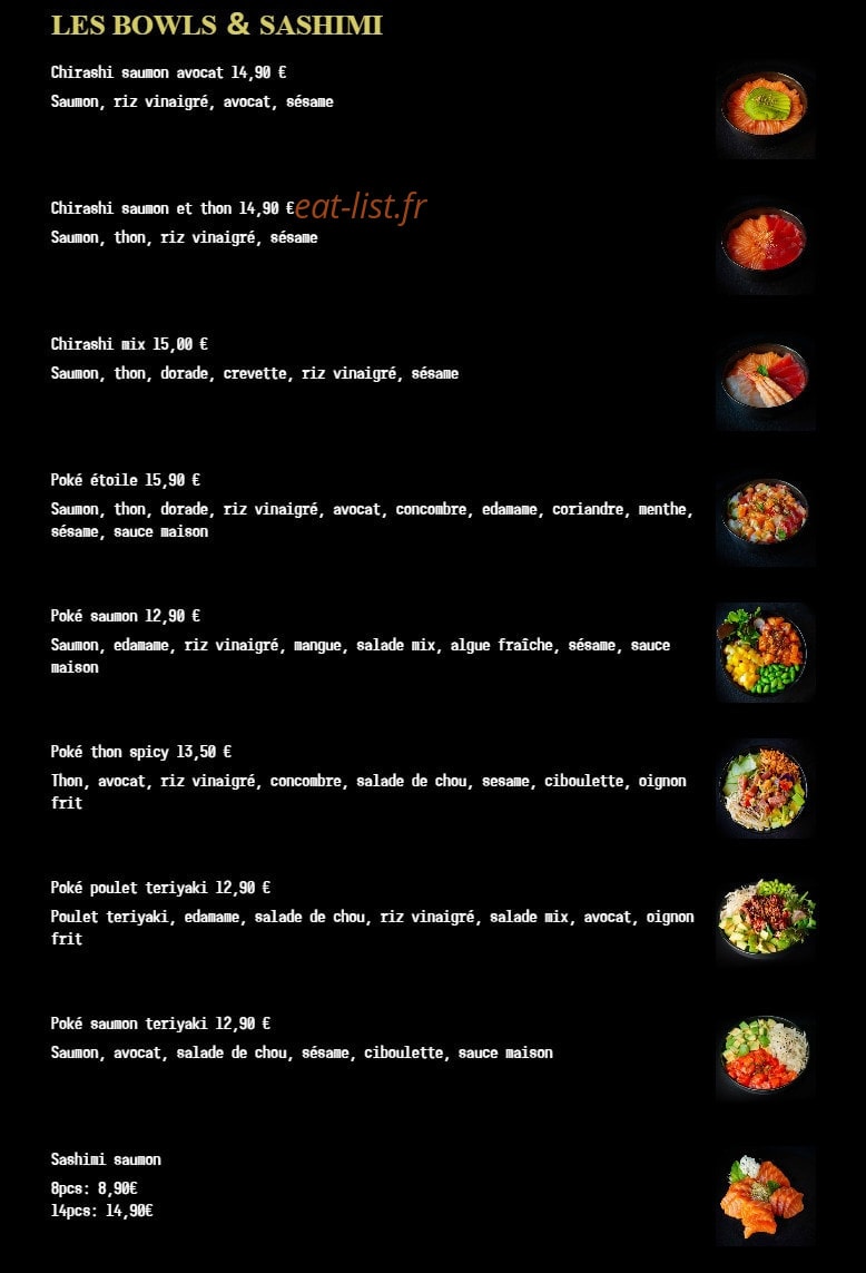 Sushi Étoile — carte page 2