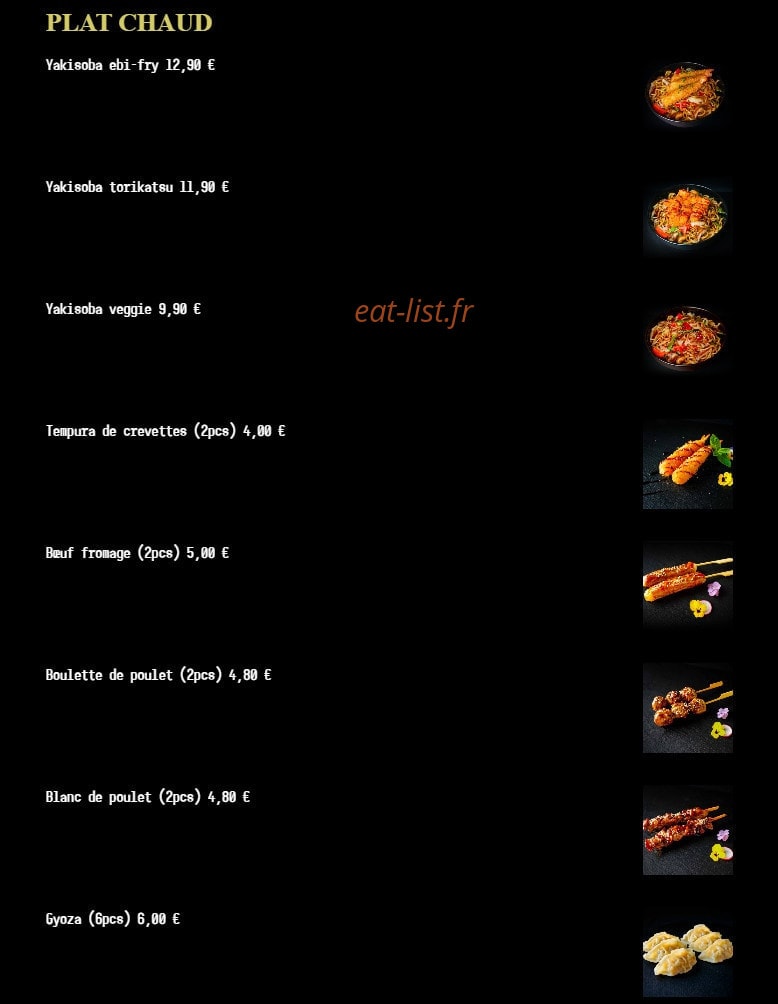 Sushi Étoile — carte page 4