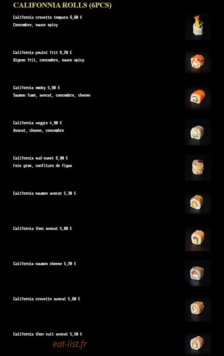 Sushi Étoile — carte page 10