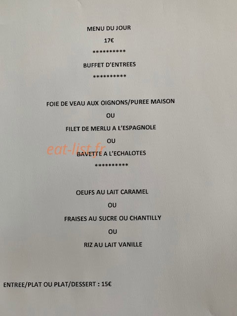 Restaurant Ô Lac — carte page 1