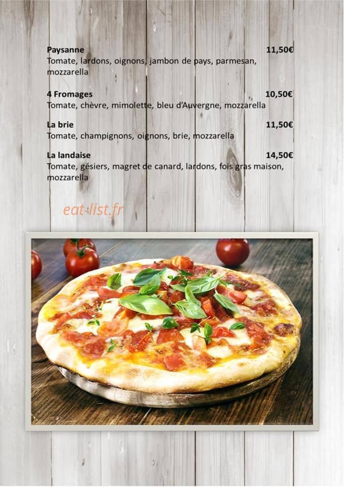Carte et menu de Chez Sab à Gironde sur Dropt — Pizzas suite