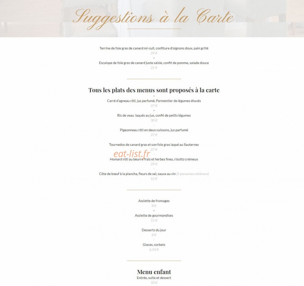 Aux Fontainese — carte page 4