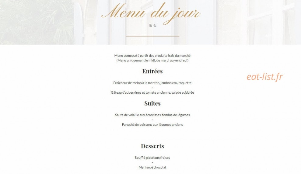 Aux Fontainese — carte page 1
