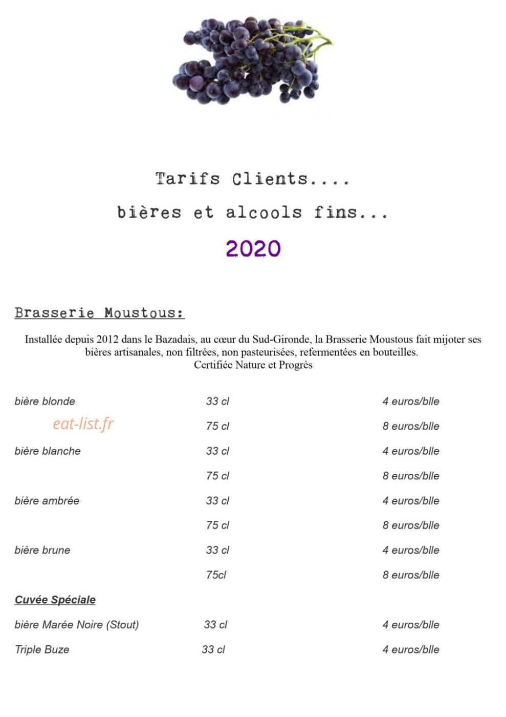 C' du Vin... — carte page 6