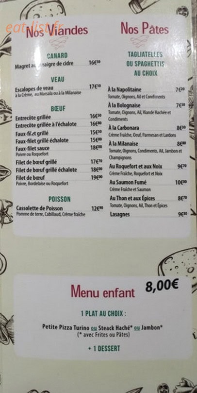 La Strada — carte page 3