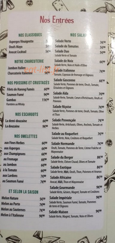 La Strada — carte page 1