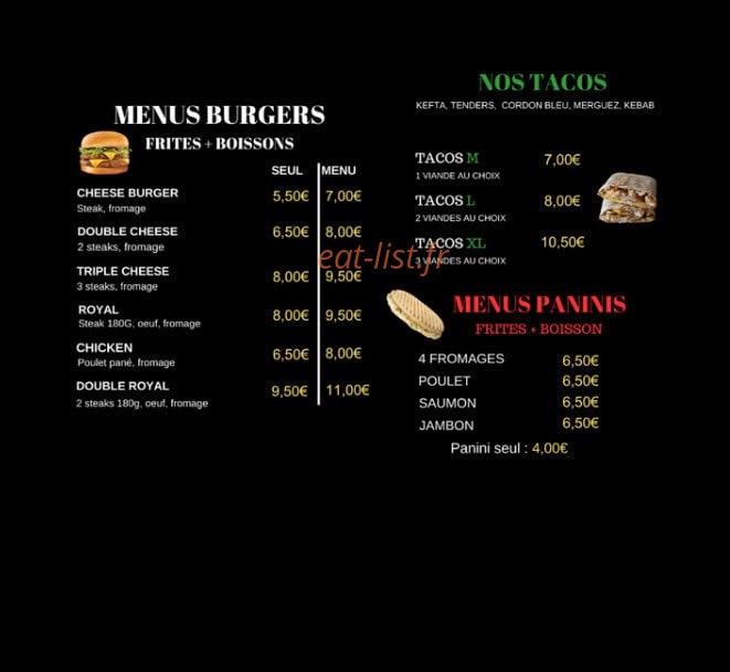 Ray's Food — carte page 3