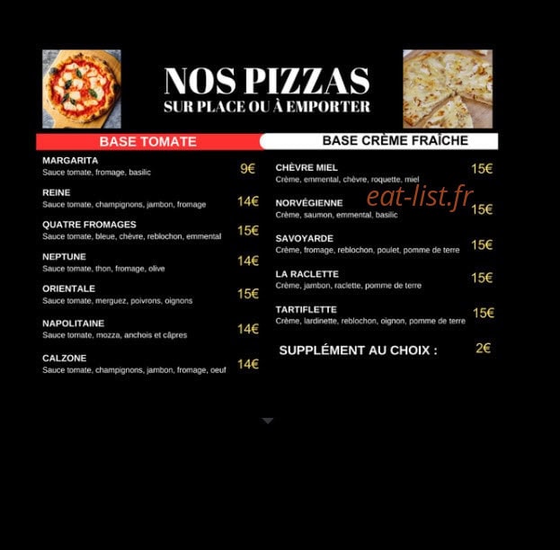 Ray's Food — carte page 1