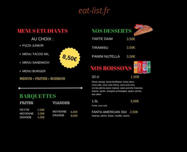 Ray's Food — carte page 5