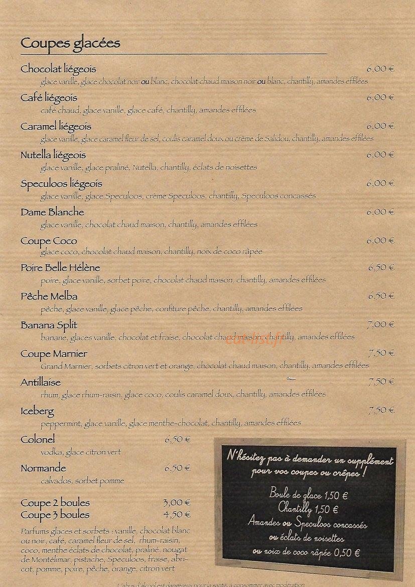 Crêperie Le Menhir — carte page 4