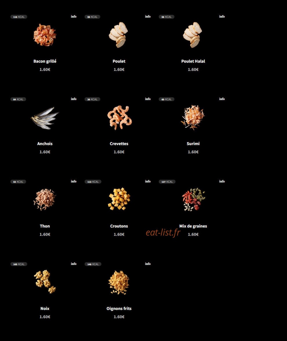 Eat Salad — carte page 5