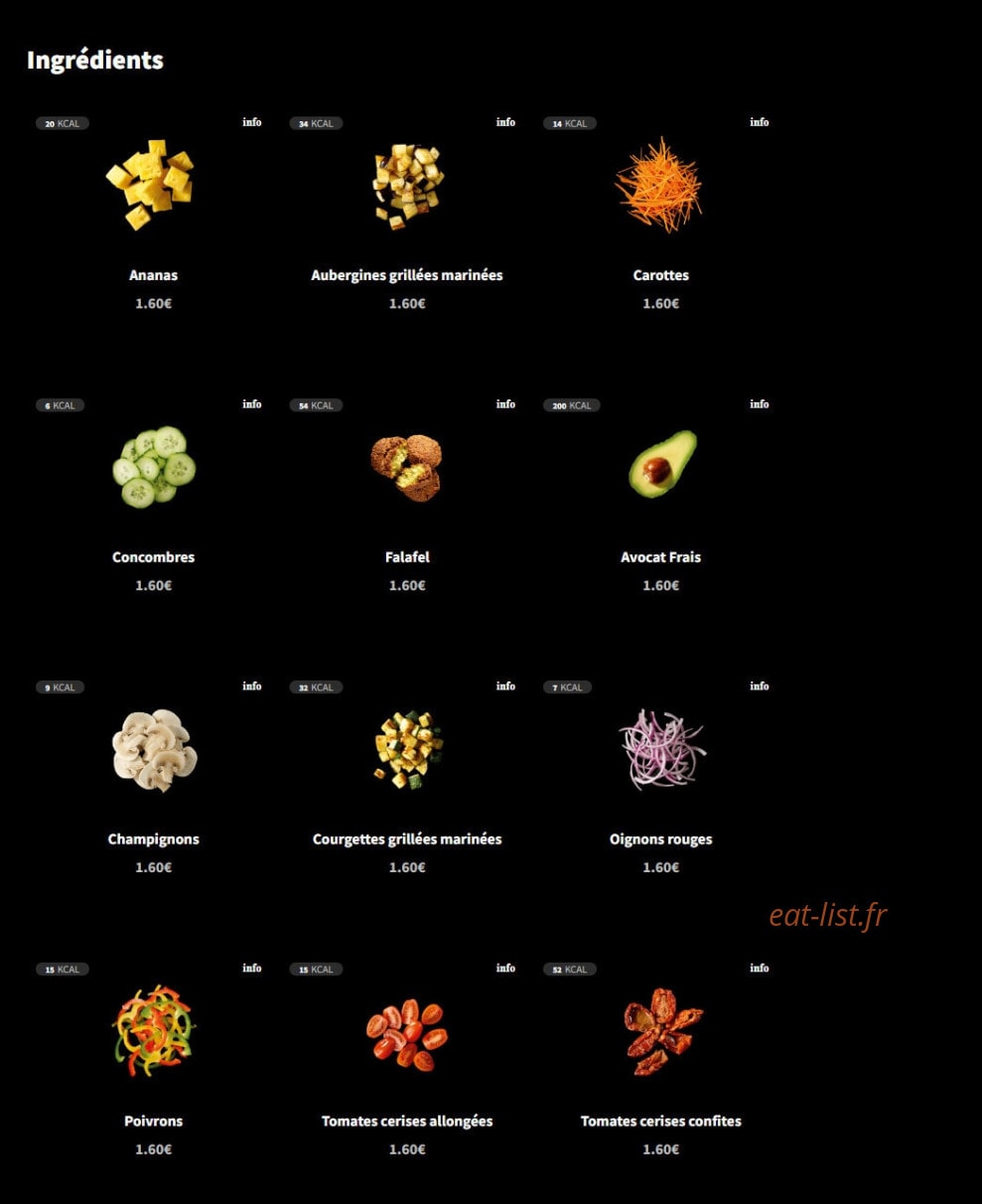 Eat Salad — carte page 3
