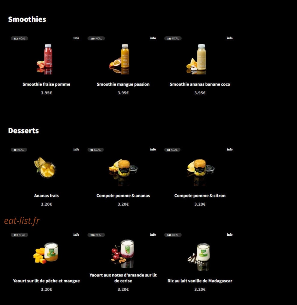 Eat Salad — carte page 10
