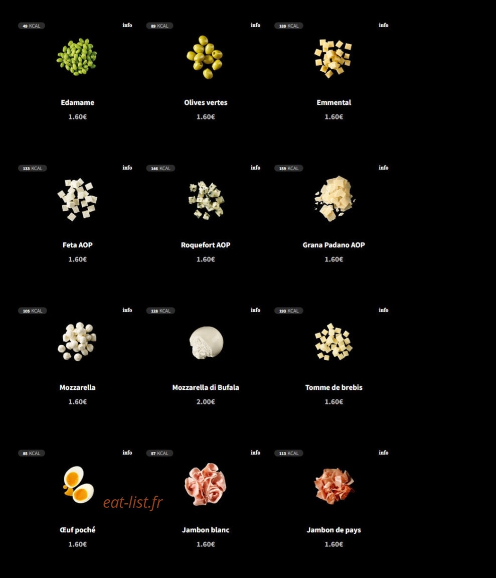 Eat Salad — carte page 4
