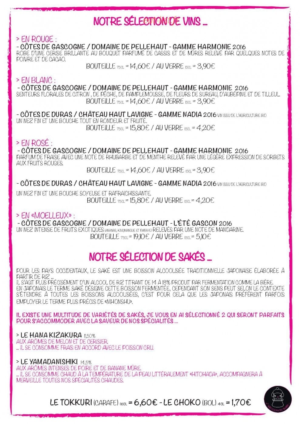 J'Adooore Les Sushis — carte page 8