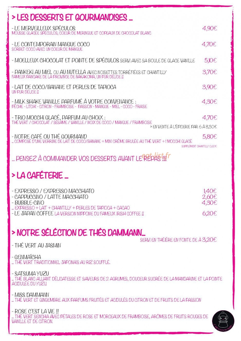 J'Adooore Les Sushis — carte page 6