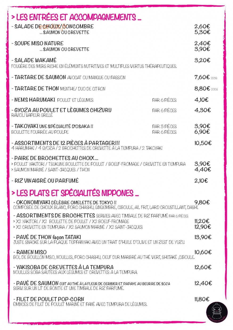 J'Adooore Les Sushis — carte page 5