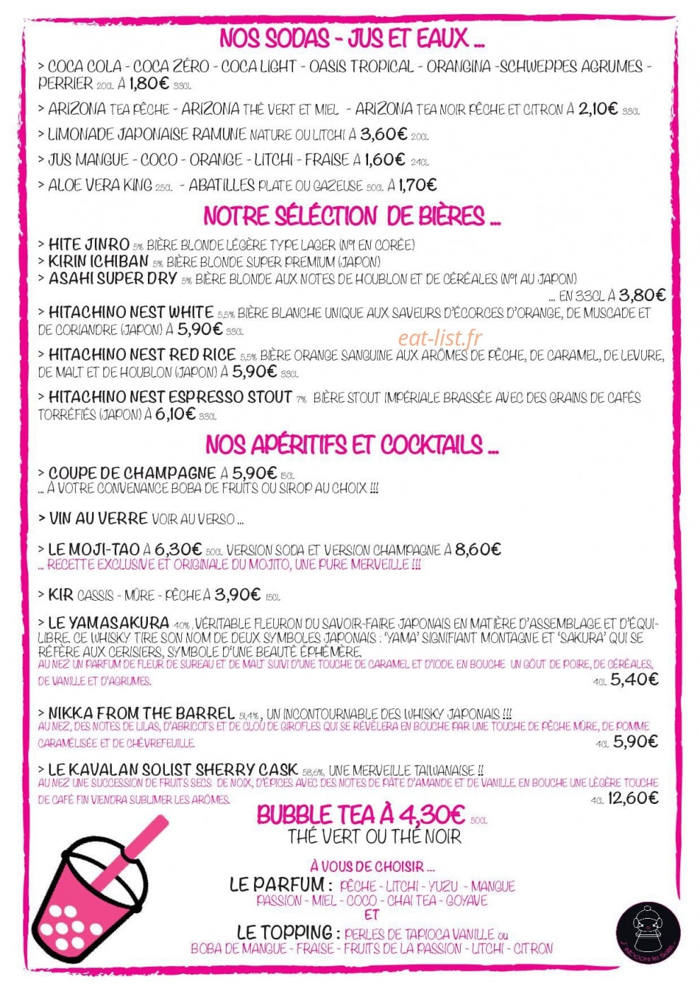 J'Adooore Les Sushis — carte page 7