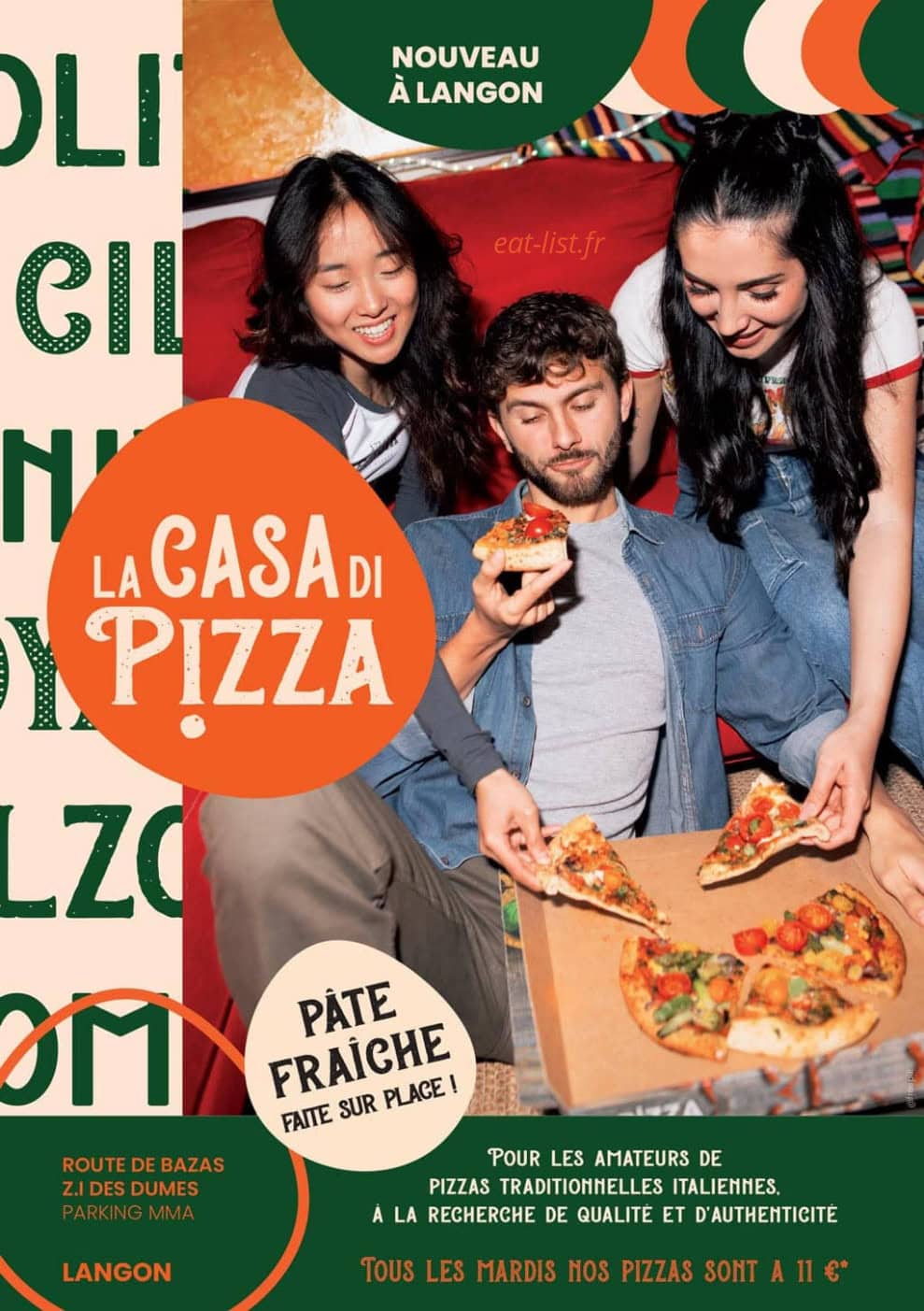 La Casa Di Pizza — carte page 1
