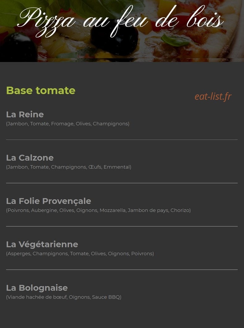 La Folie Des Pains — carte page 1