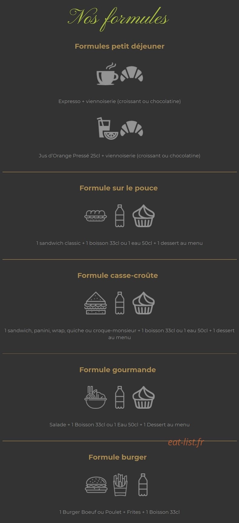 La Folie Des Pains — carte page 8