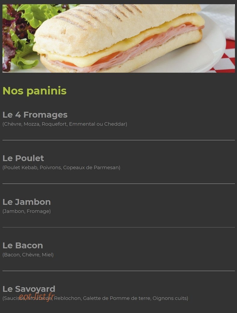 La Folie Des Pains — carte page 5