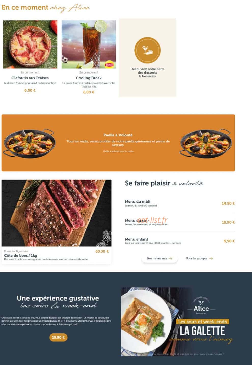 Les Comptoirs d'Alice et Jules — carte page 1