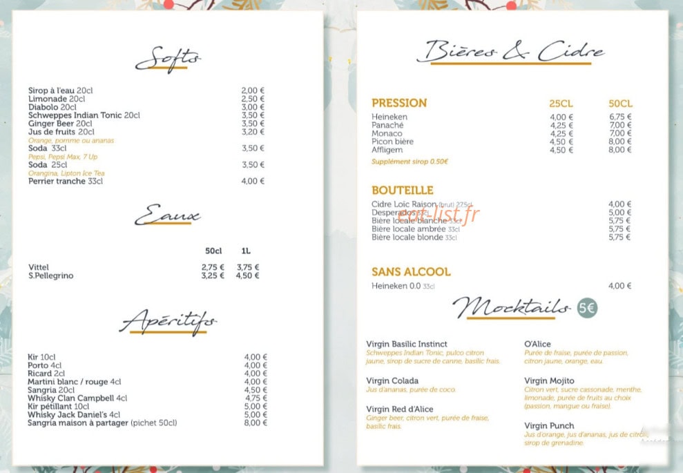 Les Comptoirs d'Alice et Jules — carte page 4